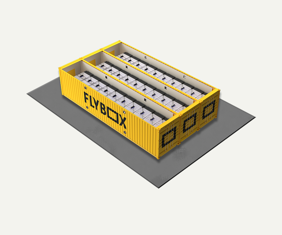 A 3D render of a Flybox Breed Container Insect Farm equipped with breeding cages to farm black soldier fly larvae to transform organic waste into sustainable animal feed and organic fertilser